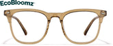 Transparent Brown Square Glasses #4482315