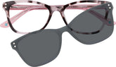 Pink Polarized Rectangle Magnetic Clip-on Glasses #503819