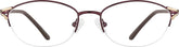 Burgundy Oval Glasses #558018