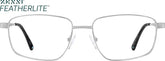 Silver Titanium Rectangle Glasses #570211