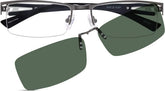 Gray Polarized Rectangle Magnetic Clip-on Glasses #587812
