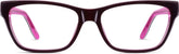 Dark Brown/Pink Kids’ Rectangle Glasses #669321