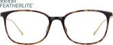 Tortoiseshell Rectangle Glasses #7820325