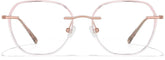 Pink Lightweight Geometric Eyeglasses #7843019
