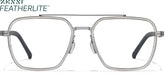 Crystal and Gray Aviator Glasses #7843613