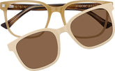 Yellow Square Clip-on Sunglasses #99117722