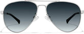 Silver Premium Aviator Sunglasses #P1125411