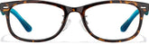 Tortoiseshell Rectangle Glasses #P129525