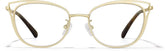 Gold Cat-Eye Glasses #P3218314