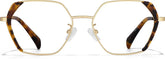 Gold Geometric Glasses #P3226314