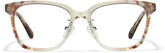 Sand Tortoiseshell Gradient Square Glasses #P4450215