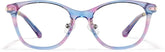 Pink/Blue Square Glasses #P7829317