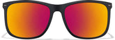 Black with Flame Mirror Square Sports Sunglasses #T02112116