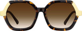 Tortoiseshell Geometric Sunglasses #T02302515