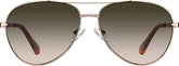 Rose Gold Aviator Sunglasses #T04061915