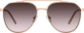Rose Gold Aviator Sunglasses #T04171919