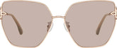 Rose Gold Square Sunglasses #T04651915