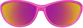 Purple with Rose Gold Mirror Wraparound Sunglasses #T08021717