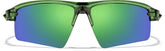 Green with Green Mirror Wrap-Around Sports Sunglasses #T99162434