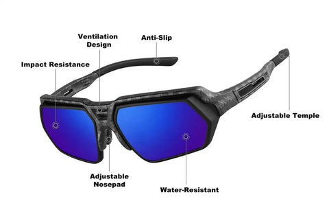 Black Zunnies - Wrap-Around Sunglasses #1010221