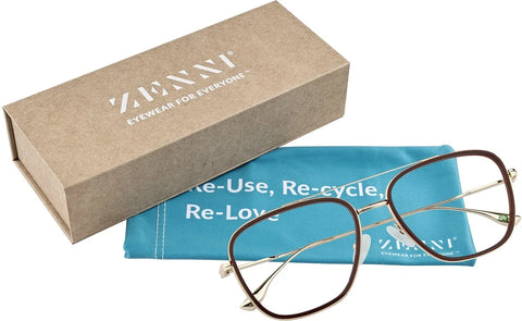 Brown and Gold Aviator Glasses #1152115