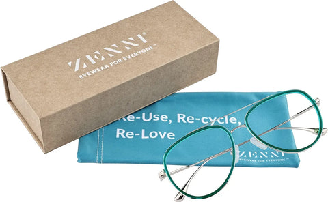 Green and Silver Aviator Glasses #1152224