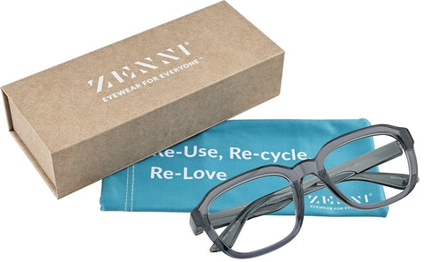 Transparent Gray Square Glasses #1166012