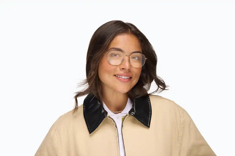 Rose Gold Geometric Glasses #1303319