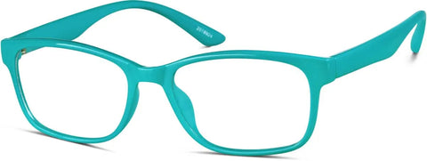 Teal Rectangle Glasses #2018924