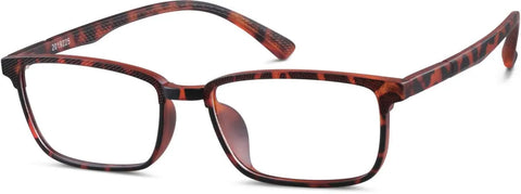 Tortoiseshell Rectangle Glasses #2019225