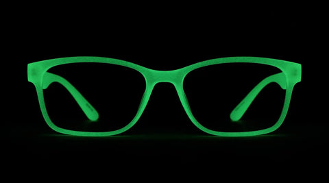 Green Glow Glow-in-the-Dark Rectangle Glasses #2030150