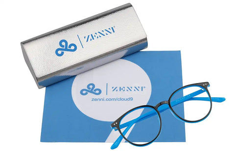 Black and Blue Cloud9 Lifestyle Round Eyeglasses #2049621