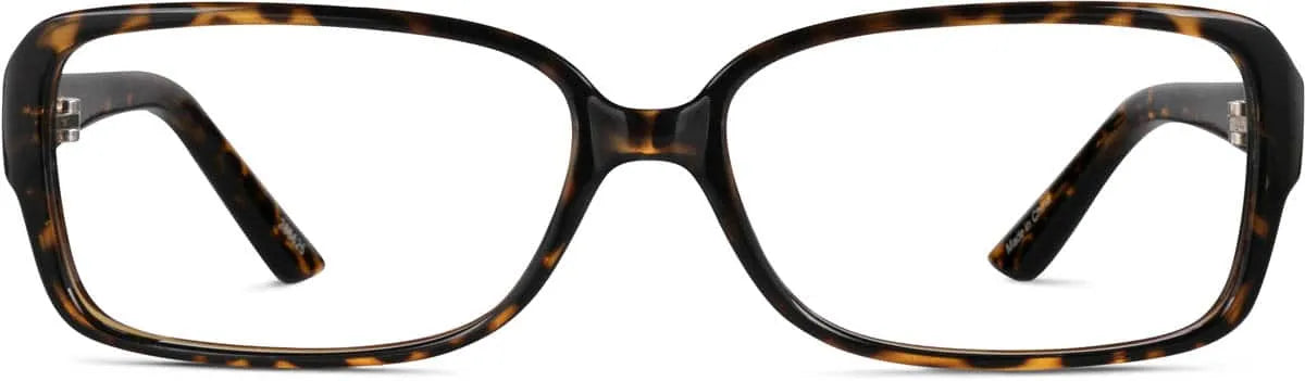 Tortoiseshell Rectangle Glasses #286625