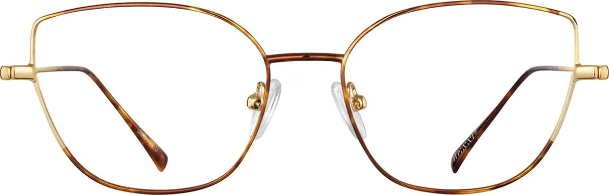 Tortoiseshell/Gold Cat-Eye Glasses #3227515