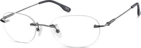 Gray Customizable Rimless Glasses #325812