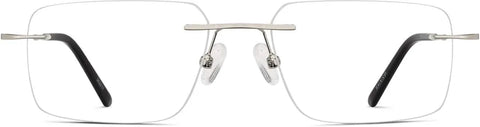 Silver Customizable Rimless Glasses #362011