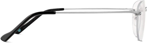 Silver Customizable Titanium Rimless Glasses #372811