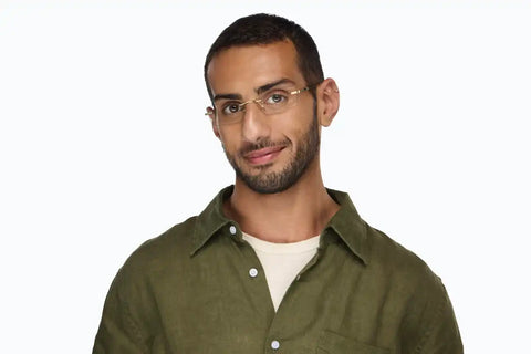 Gold Customizable Rimless Glasses #393014