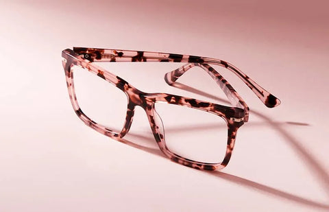 Pink Tortoiseshell Square Glasses #4438719