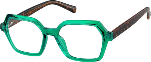 Green Geometric Glasses #4472324