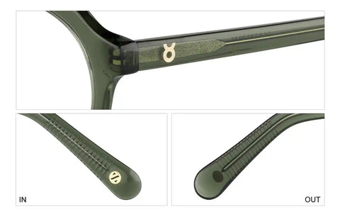 Olive Green Round Eyeglasses  #4481824