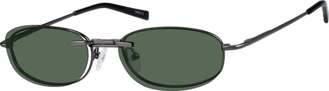 Gray Polarized Oval Magnetic Clip-on Glasses #584312