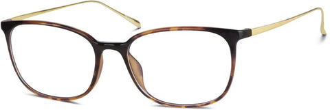 Tortoiseshell Rectangle Glasses #7820325
