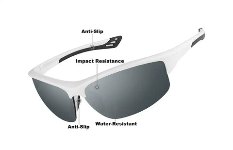 White Half-Rim Sunglasses #A10161930