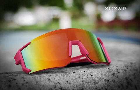Pink Wrap-Around Polarized Sport Sunglasses #T01811918